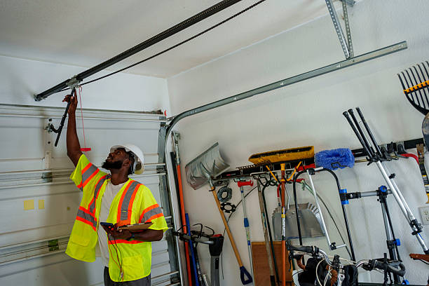 Professional Garage Door Panel Replacement technician working in Brown County County, MN